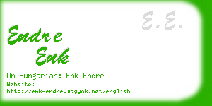 endre enk business card